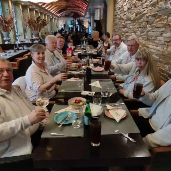 Der Abschluss beim geselligen Abendessen