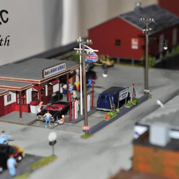 Tankstelle entlang der Straße.